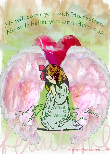 Covered By His Wings Picture Prayer