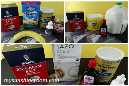 ice cream mixture with milk